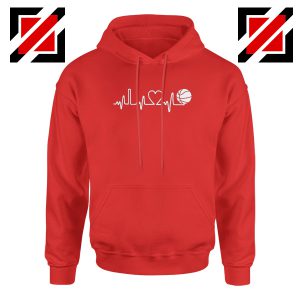Basketball Heartbeat Red Hoodie