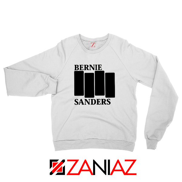 Bernie Sanders Black Flag White Sweatshirt