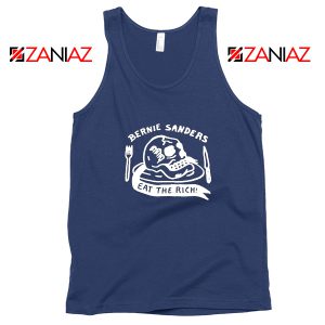 Bernie Sanders Eat The Rich Navy Tank Top
