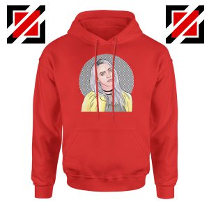 Billie Eilish Art Red Hoodie