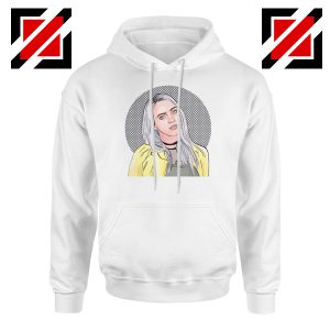 Billie Eilish Art White Hoodie