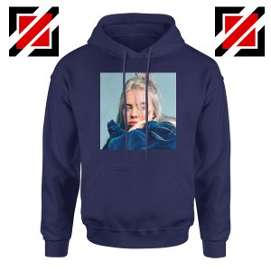 Billie Eilish Artist Navy Blue Hoodie