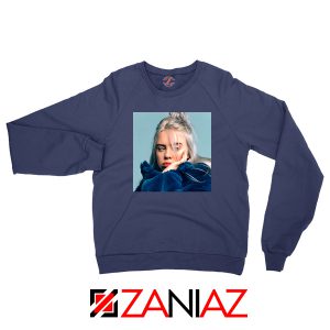 Billie Eilish Artist Navy Blue Sweatshirt