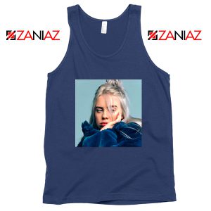 Billie Eilish Artist Navy Blue Tank Top