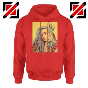 Billie Eilish Artist Red Hoodie