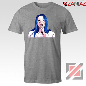 Billie Eilish Crying Sport Grey Tshirt