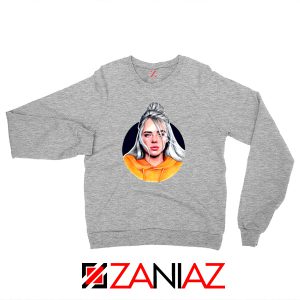 Billie Eilish Singer Sport Grey Tshirt