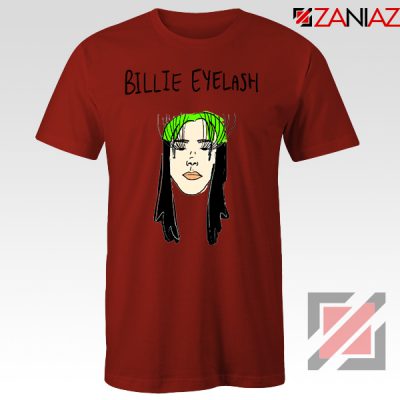 Billie Eyelash Red Tshirt Funny Songwriter