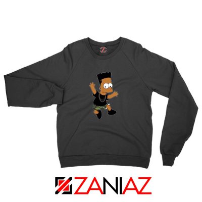 Black Bart Simpson Black Sweatshirt