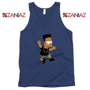 Black Bart Simpson Navy Tank Top