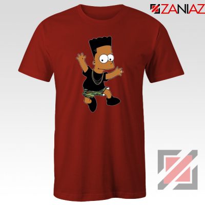 Black Bart Simpson Red Tshirt