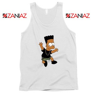 Black Bart Simpson White Tank Top