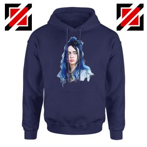 Eilish American Singer Navy Blue Hoodie