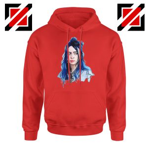 Eilish American Singer Red Hoodie