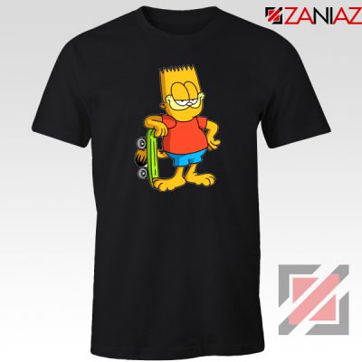 Garfield Simpson Black Tshirt