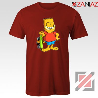 Garfield Simpson Red Tshirt
