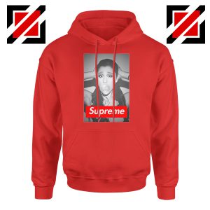 Graphic Ariana Grande Supreme Parody Red Hoodie