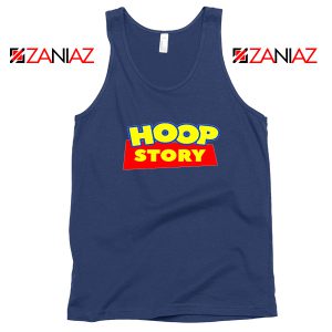 Hoop Story Funny Navy Blue Tank Top