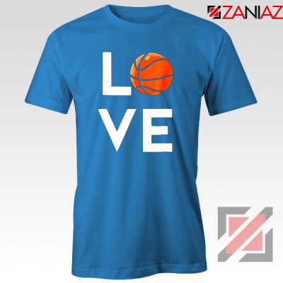 I Love Basketball Blue Tshirt