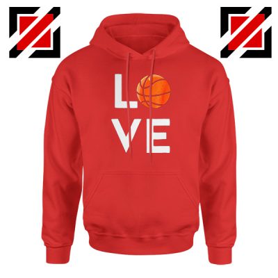 I Love Basketball Red Hoodie