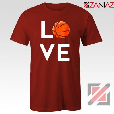 I Love Basketball Red Tshirt