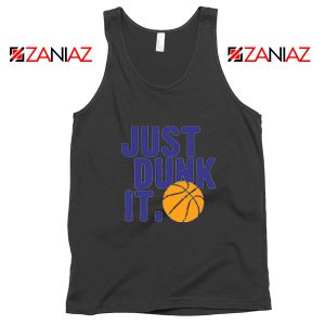 Just Dunk It Slogan Nike Parody Black Tank Top