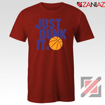 Just Dunk It Slogan Nike Parody Red Tshirt