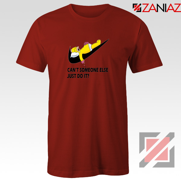 Lazy Homer Simpson Red Tshirt