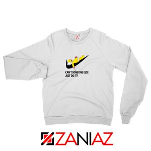 Lazy Homer Simpson White Sweatshirt
