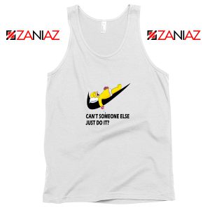 Lazy Homer Simpson White Tank Top