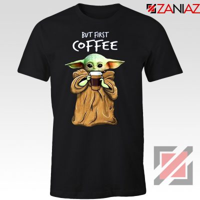 Mandalorian Coffee Baby Yoda Tshirt