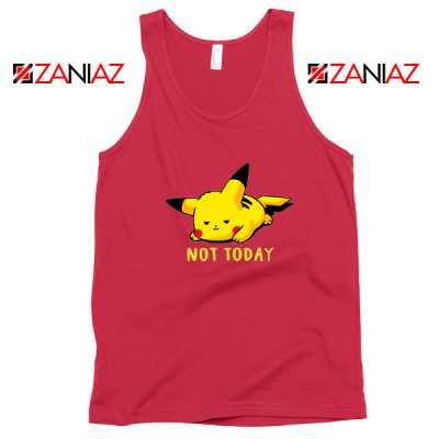 Pikachu Not Today Red Tank Top