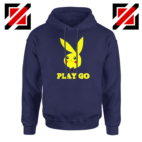 Play Go Pikachu Playboy Navy Blue Hoodie