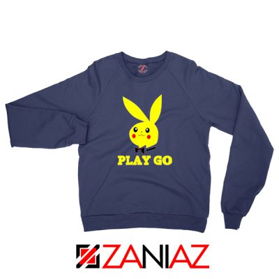 Play Go Pikachu Playboy Navy Blue Sweatshirt