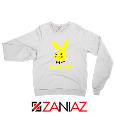 Play Go Pikachu Playboy White Sweatshirt