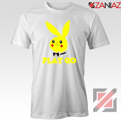 Play Go Pikachu Playboy White Tshirt