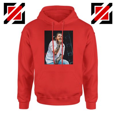 Post Malone Rapper Red Hoodie