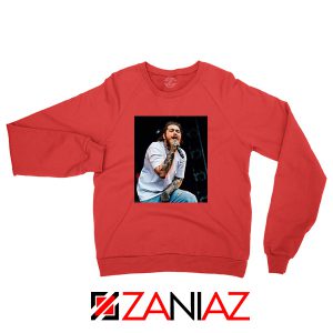 Post Malone Rapper Red Sweater