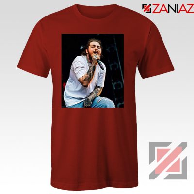 Post Malone Rapper Red Tee Shirt