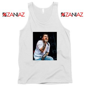 Post Malone Rapper White Tank Top