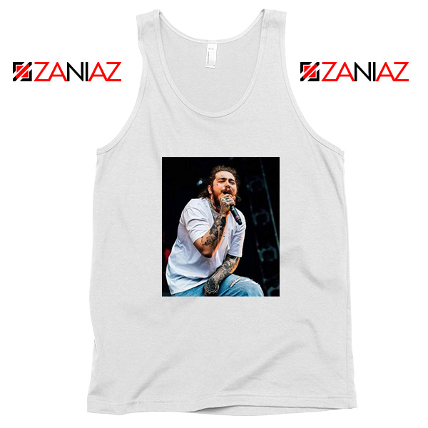 Post Malone Rapper White Tank Top