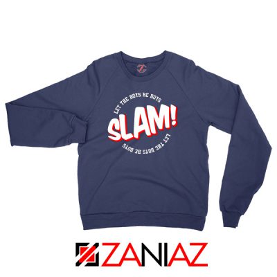 Slam Let The Boys Be Boys Navy Blue Sweater