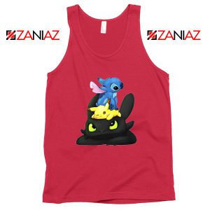 Stitch Pokemon Grinch Red Tank Top