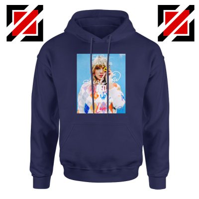 Taylor Swift Albums And Signature Navy Blue Hoodie