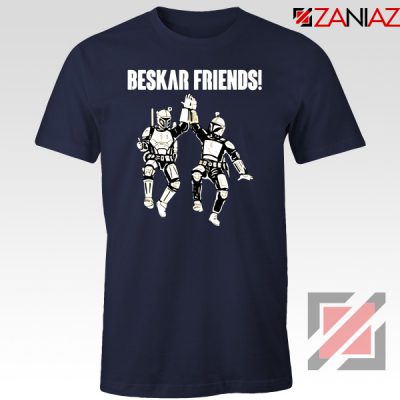 The Mandalorian Beskar Friends Navy Blue Tshirt