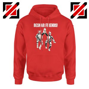 The Mandalorian Beskar Friends Red Hoodie