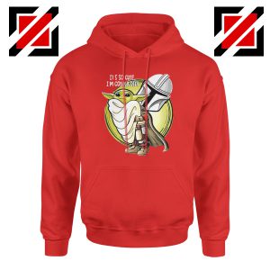 The Mandalorian Hug Baby Yoda Red Hoodie