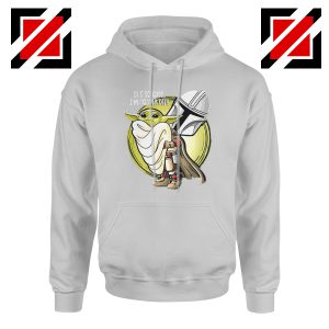 The Mandalorian Hug Baby Yoda Sport Grey Hoodie