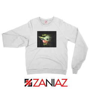 Unknown Species Baby Yoda White Sweater