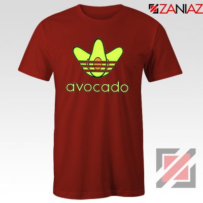 Adidas Avocado Parody Red Tshirt
